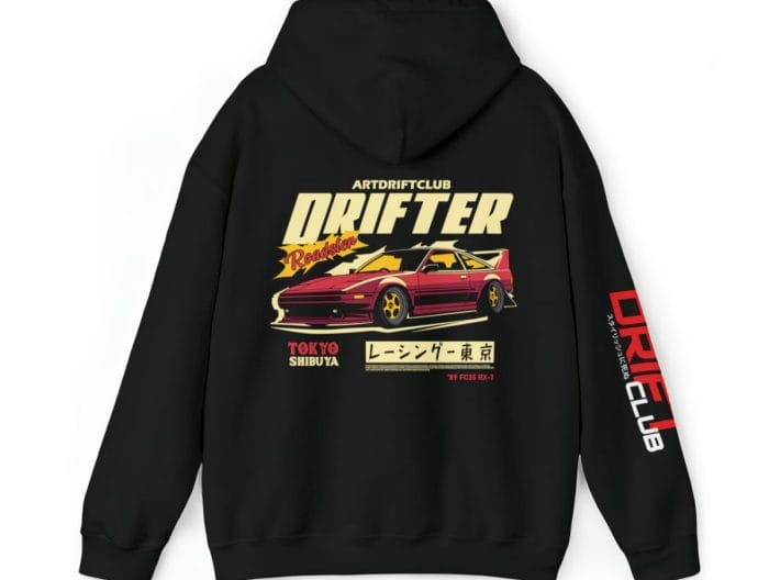 "Ignite Your Drifting Passion with the RX7 DRIFTER Ardriftclub Hoodie"