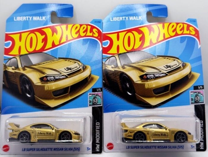 2023 Hot Wheels Gold Liberty Walk Nissan Silvia (S15) Lot Of 2!!!